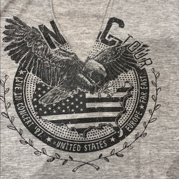 Grey Front "V" Cut out Eagle T-Shirt - Picture 4 of 4